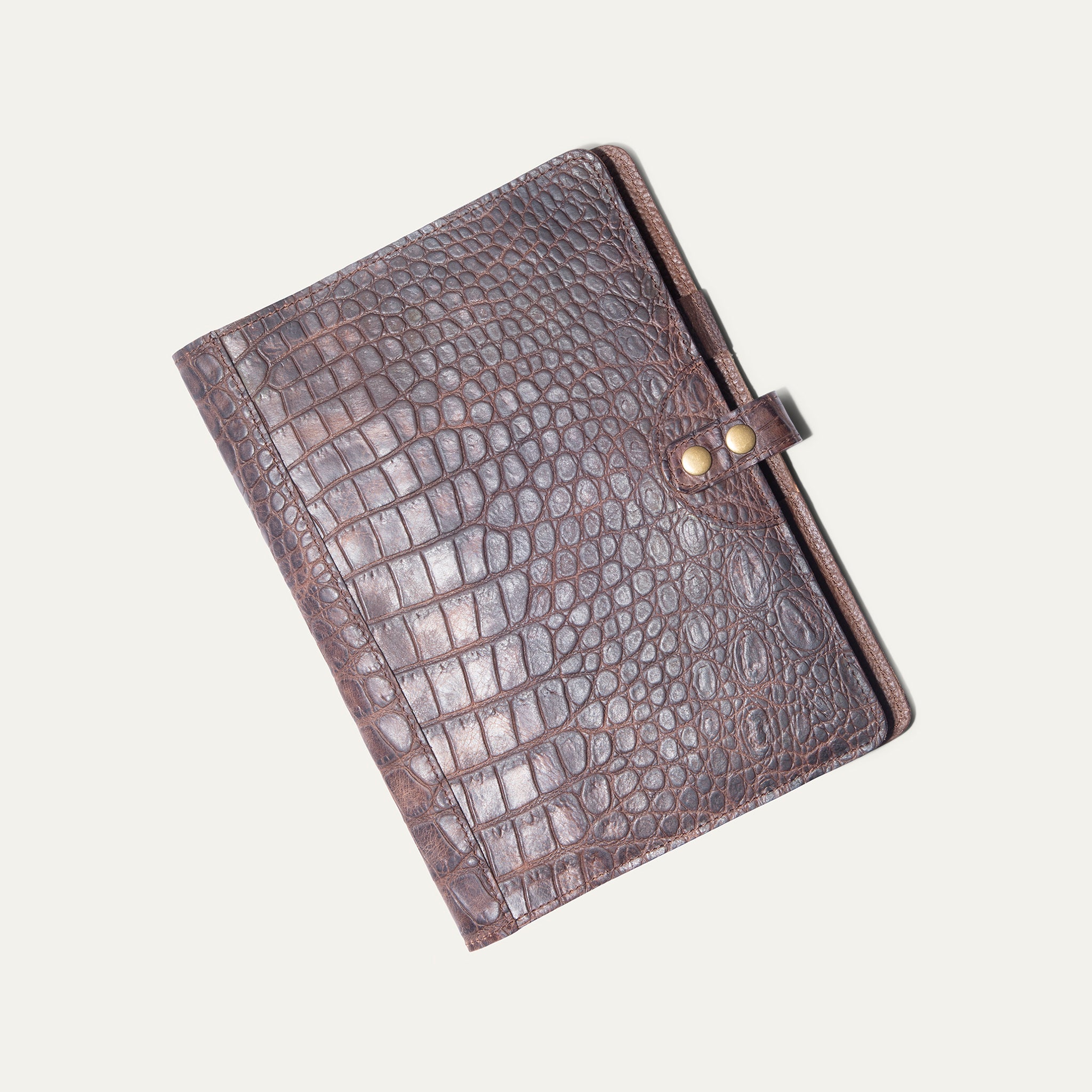 Floral Large Leather Journal Cover - Will Leather Goods